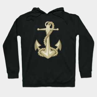 Gold Anchor and Rope Hoodie